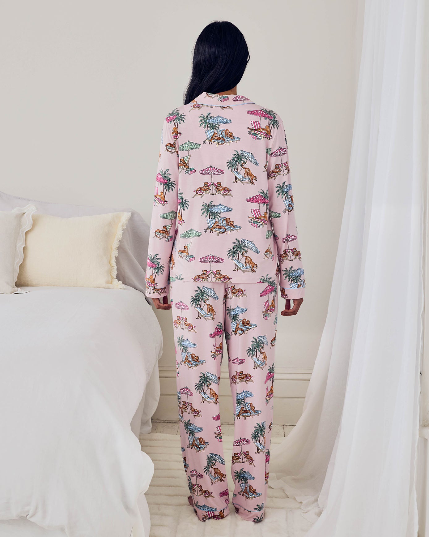 TENCEL™ Modal Lounging Leopards Print Long Pyjama Set