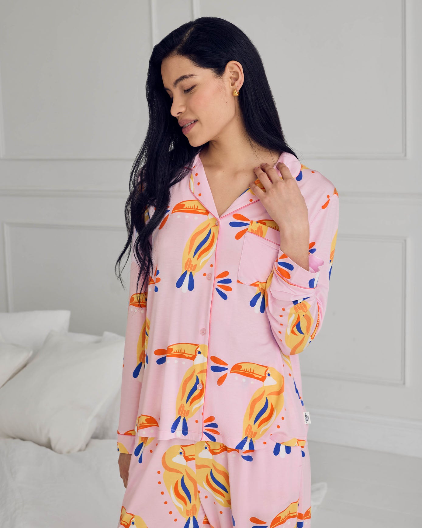Petite TENCEL™ Modal Toucan Print Long Pyjama Set