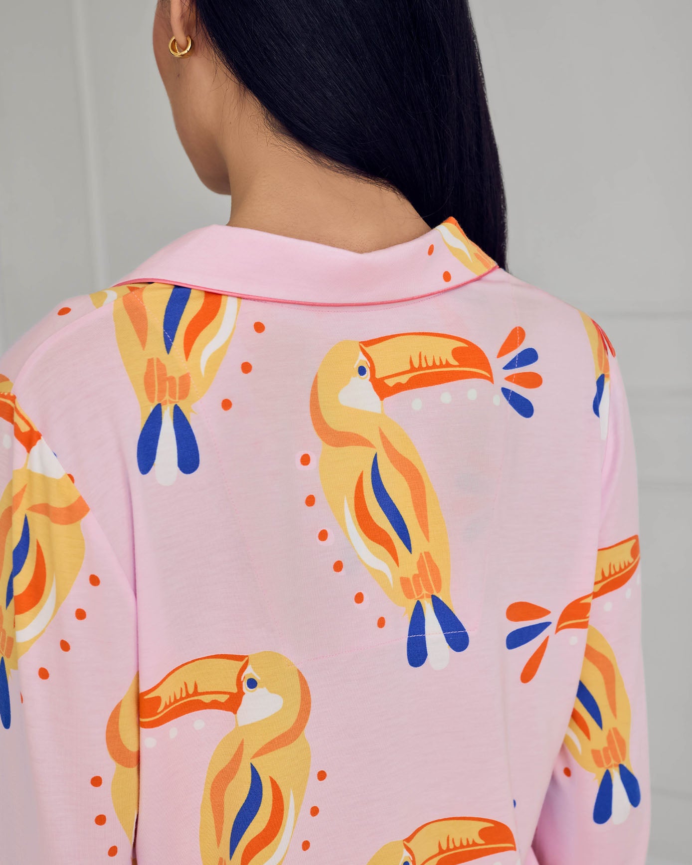 Petite TENCEL™ Modal Toucan Print Long Pyjama Set