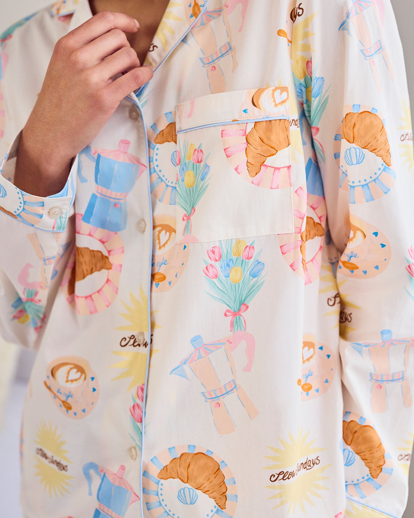 Organic Cotton Slow Sundays Print Long Pyjama Set