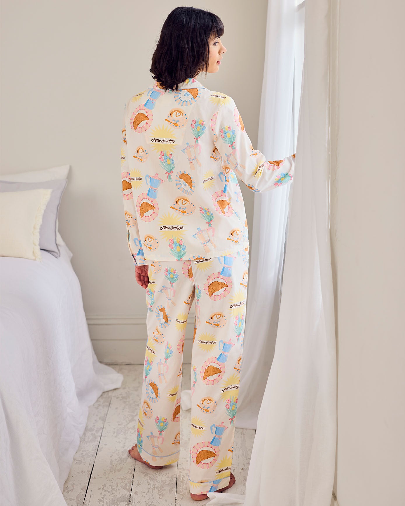 Organic Cotton Slow Sundays Print Long Pyjama Set