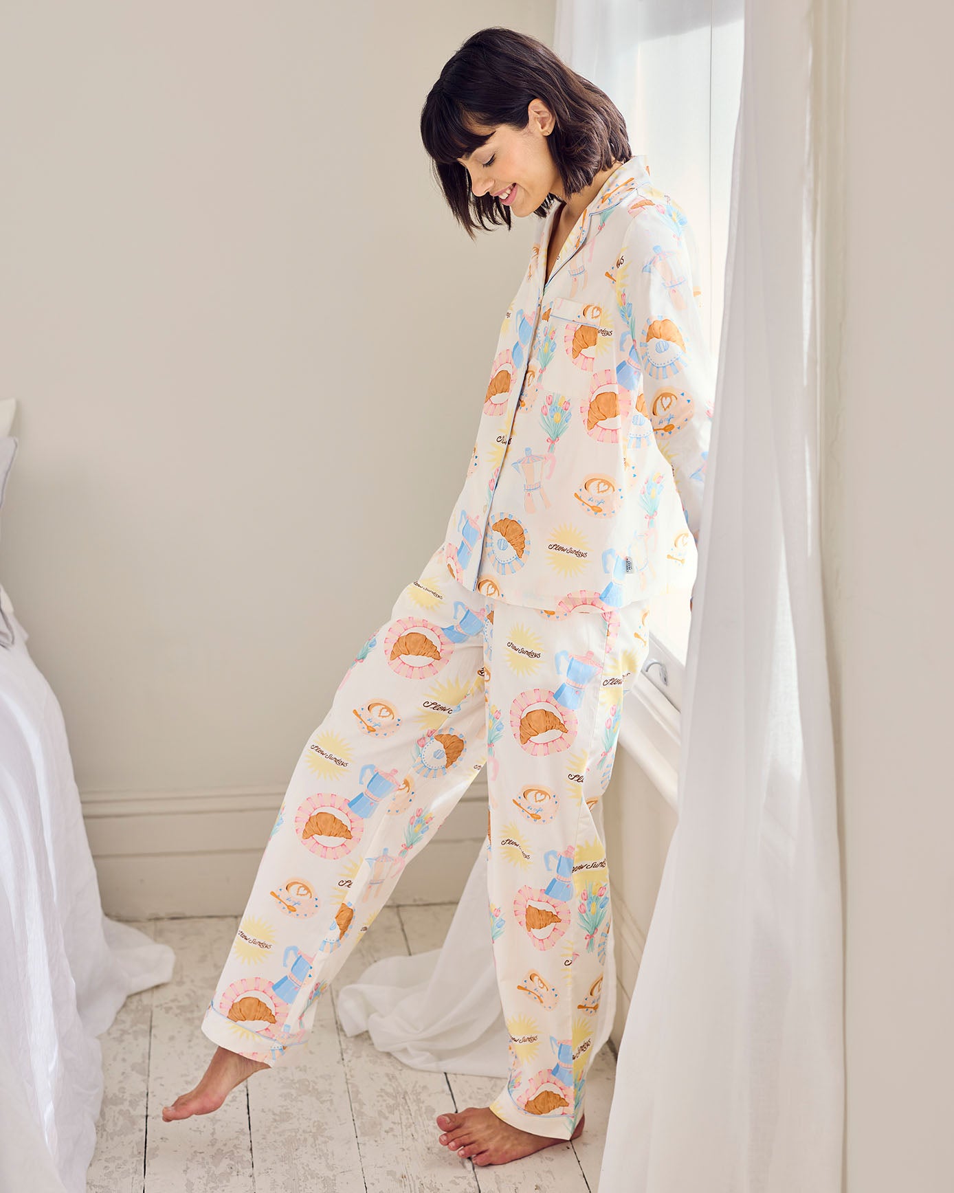 Organic Cotton Slow Sundays Print Long Pyjama Set