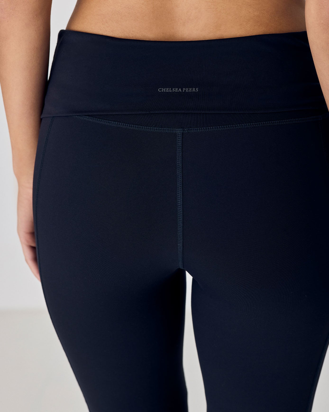 SoftSculpt Folded Waist Flared Leggings - Black