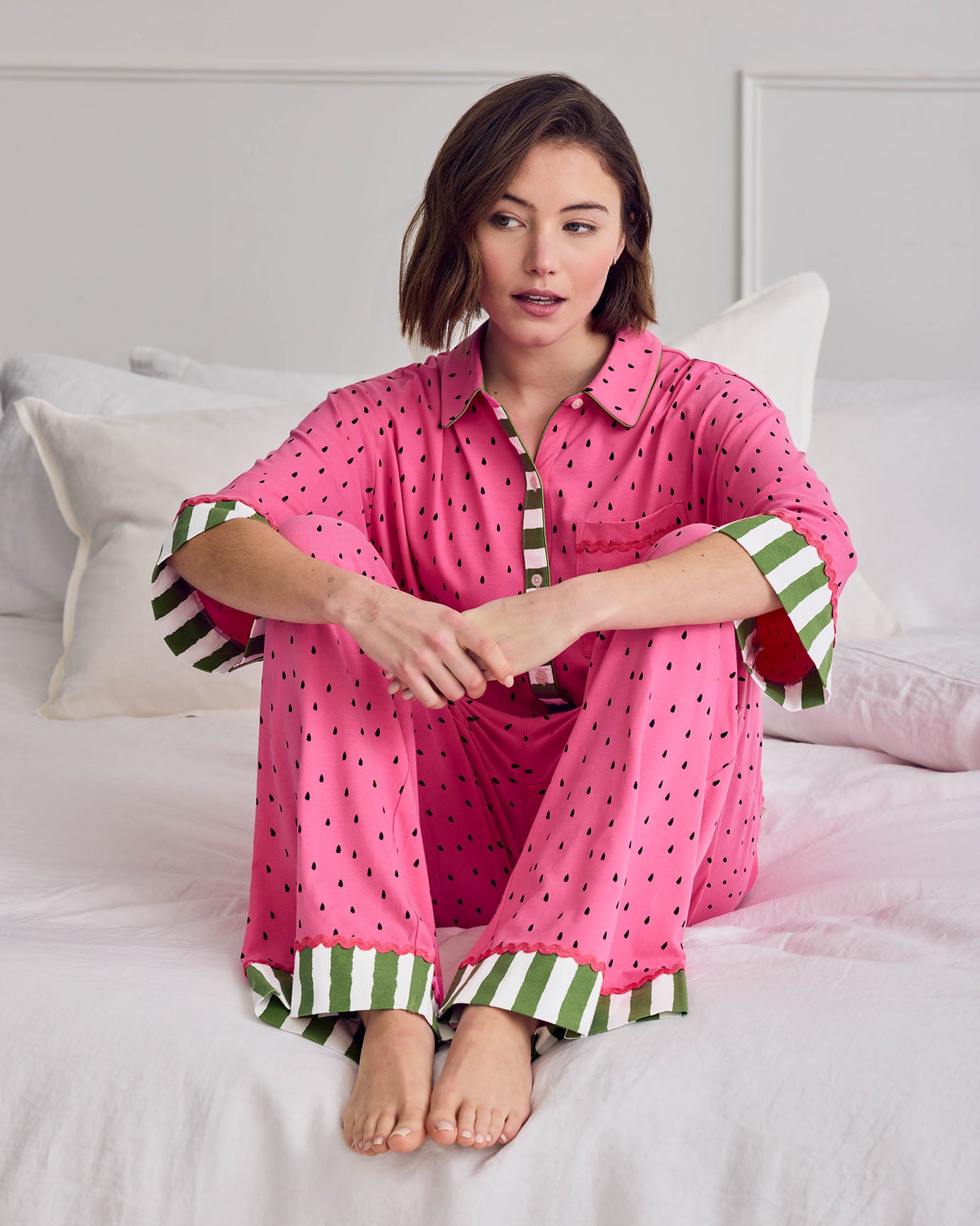 Organic Cotton Watermelon Print Long Pyjama Set
