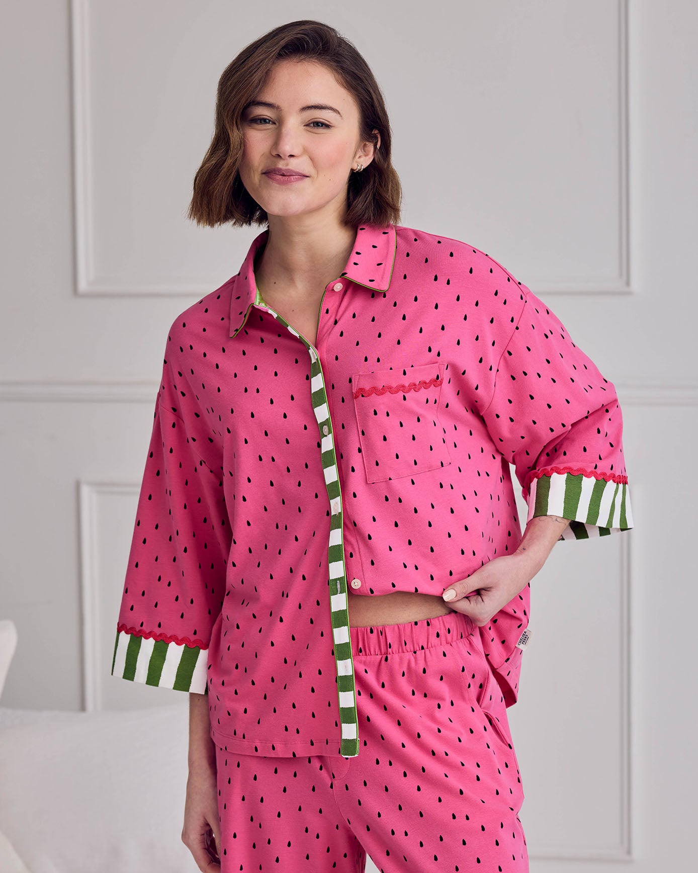 Organic Cotton Watermelon Print Long Pyjama Set