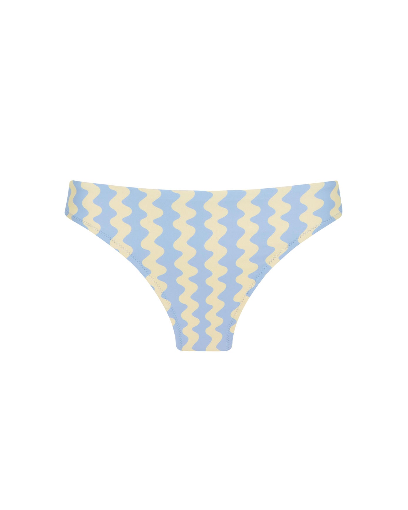 Wavy Stripe Bikini Bottoms - Blue & Yellow