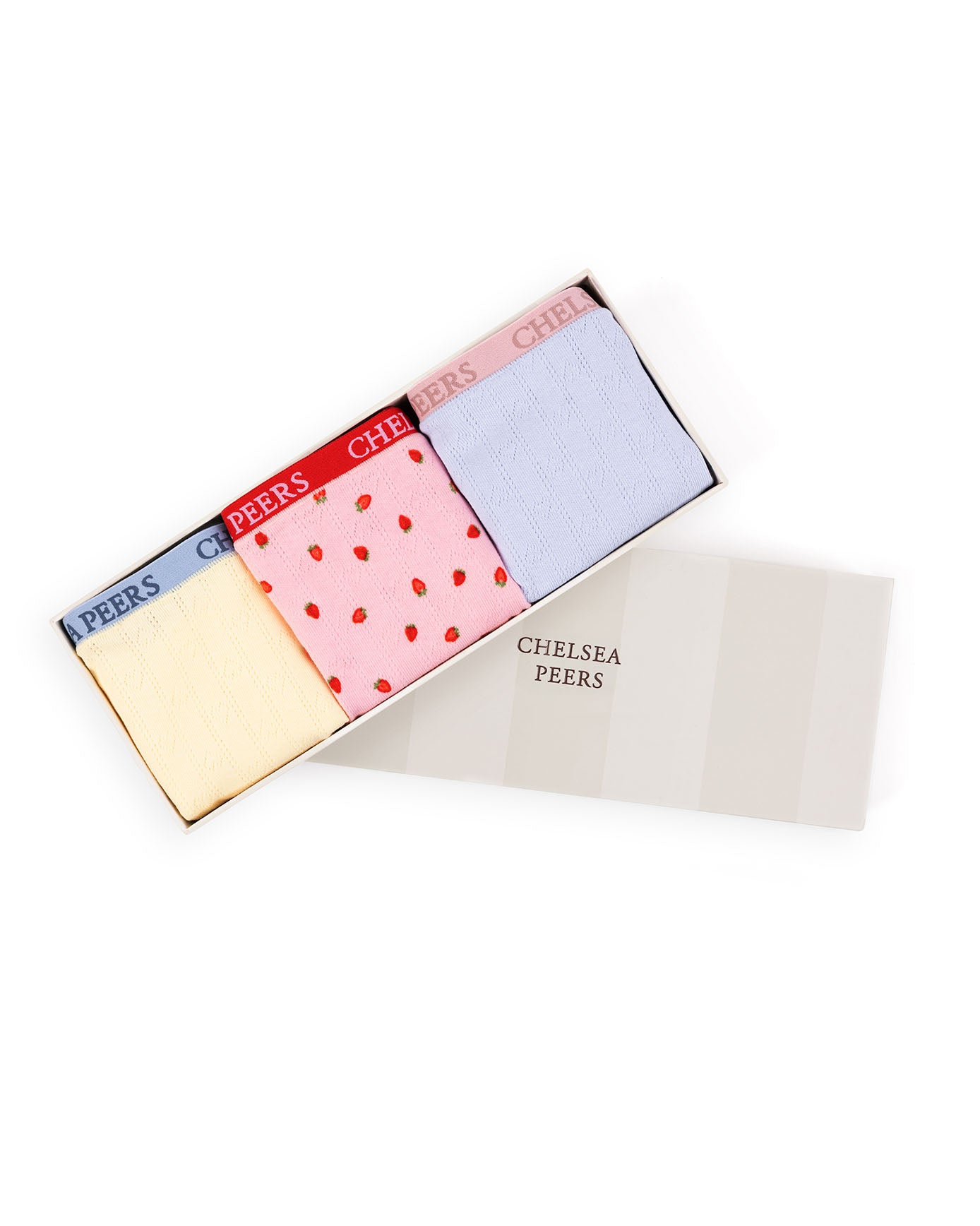 Organic Cotton Three Pack Pointelle Full Briefs - Pastel Mix
