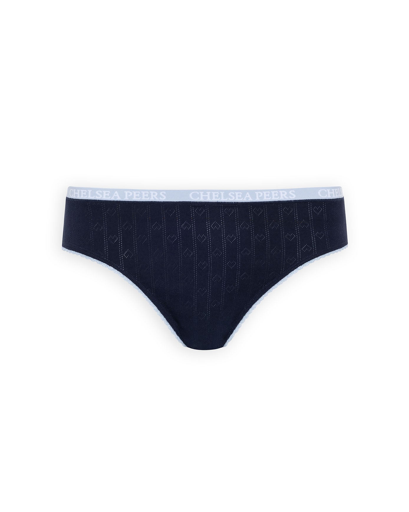 Organic Cotton Three Pack Pointelle Full Briefs - Blue Leopard Mix