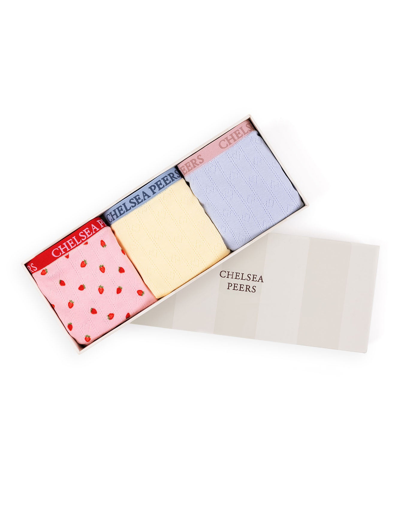 Organic Cotton Three Pack Pointelle Knicker Shorts - Pastel Mix