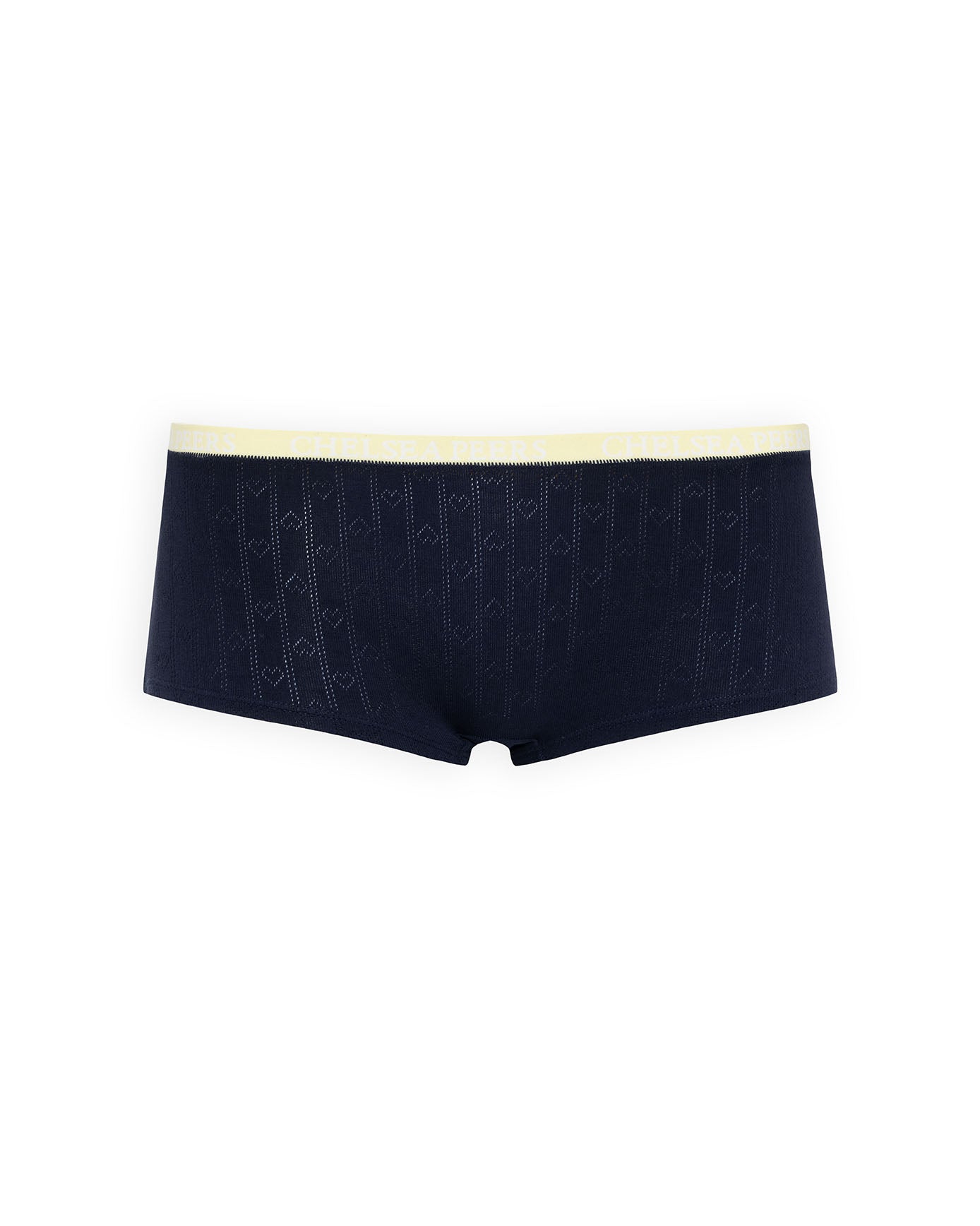 Organic Cotton Three Pack Pointelle Knicker Shorts - Mystic Moon, Navy & Yellow