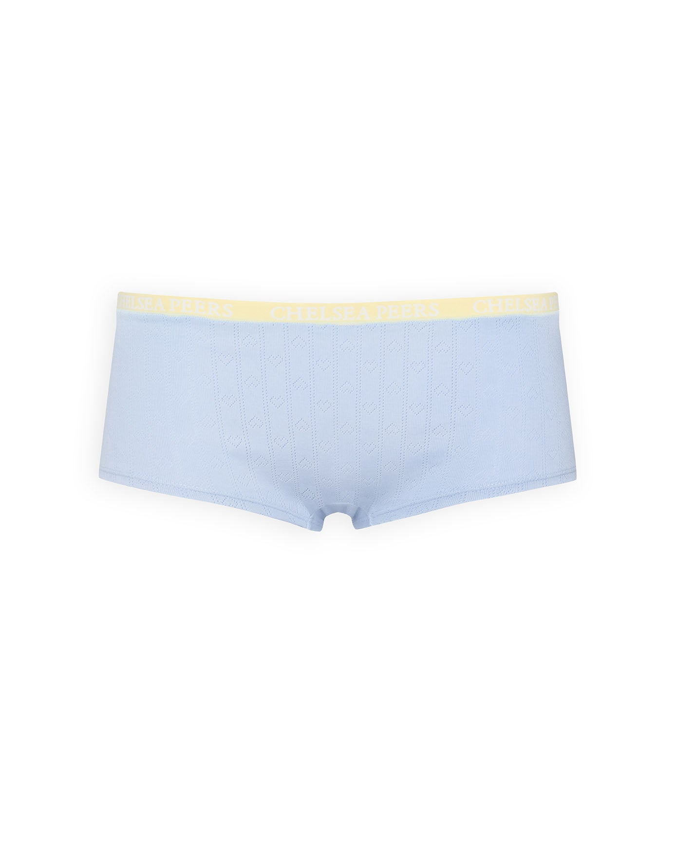 Organic Cotton Three Pack Pointelle Knicker Shorts - Yellow & Blue Mix