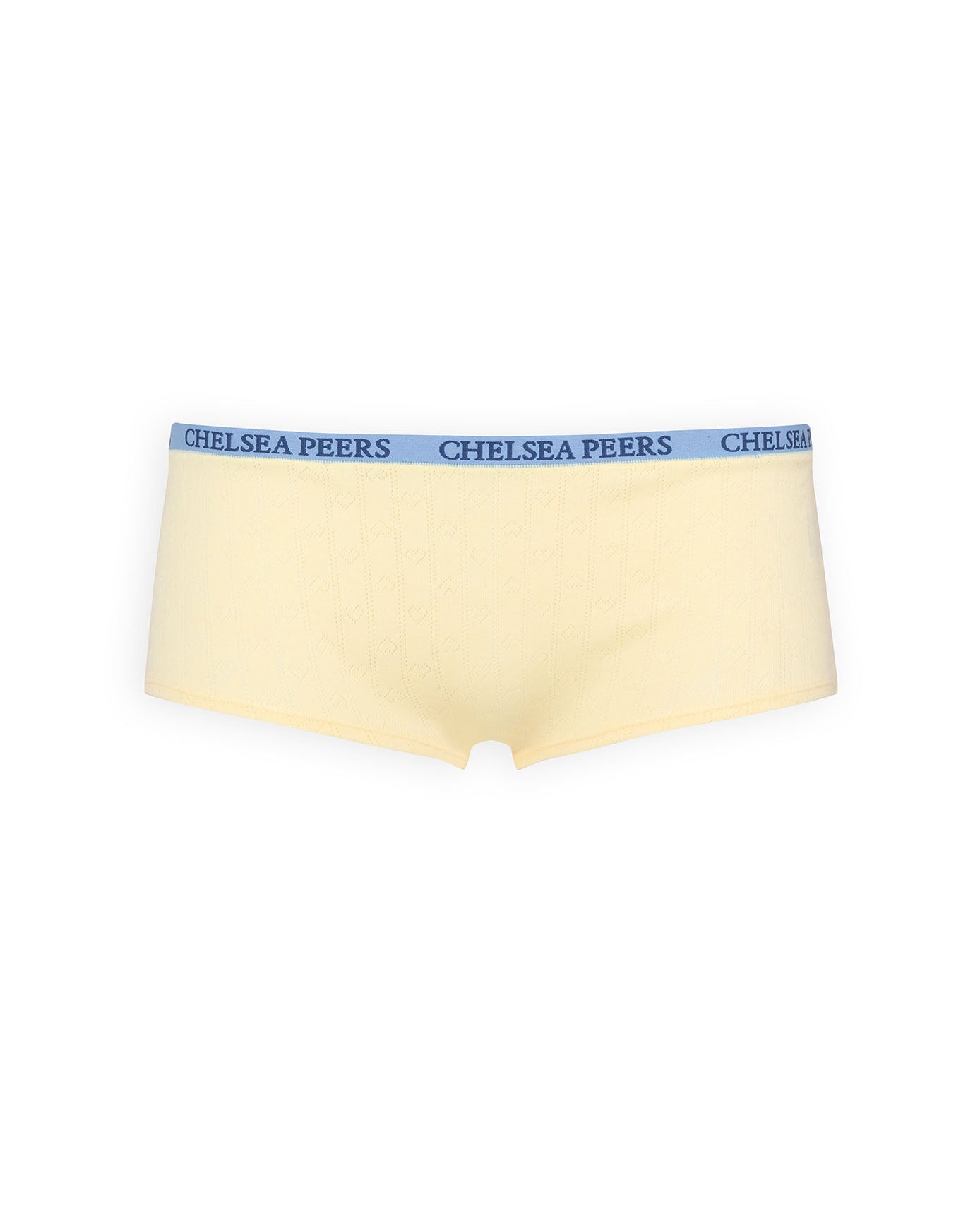 Organic Cotton Three Pack Pointelle Knicker Shorts - Yellow & Blue Mix