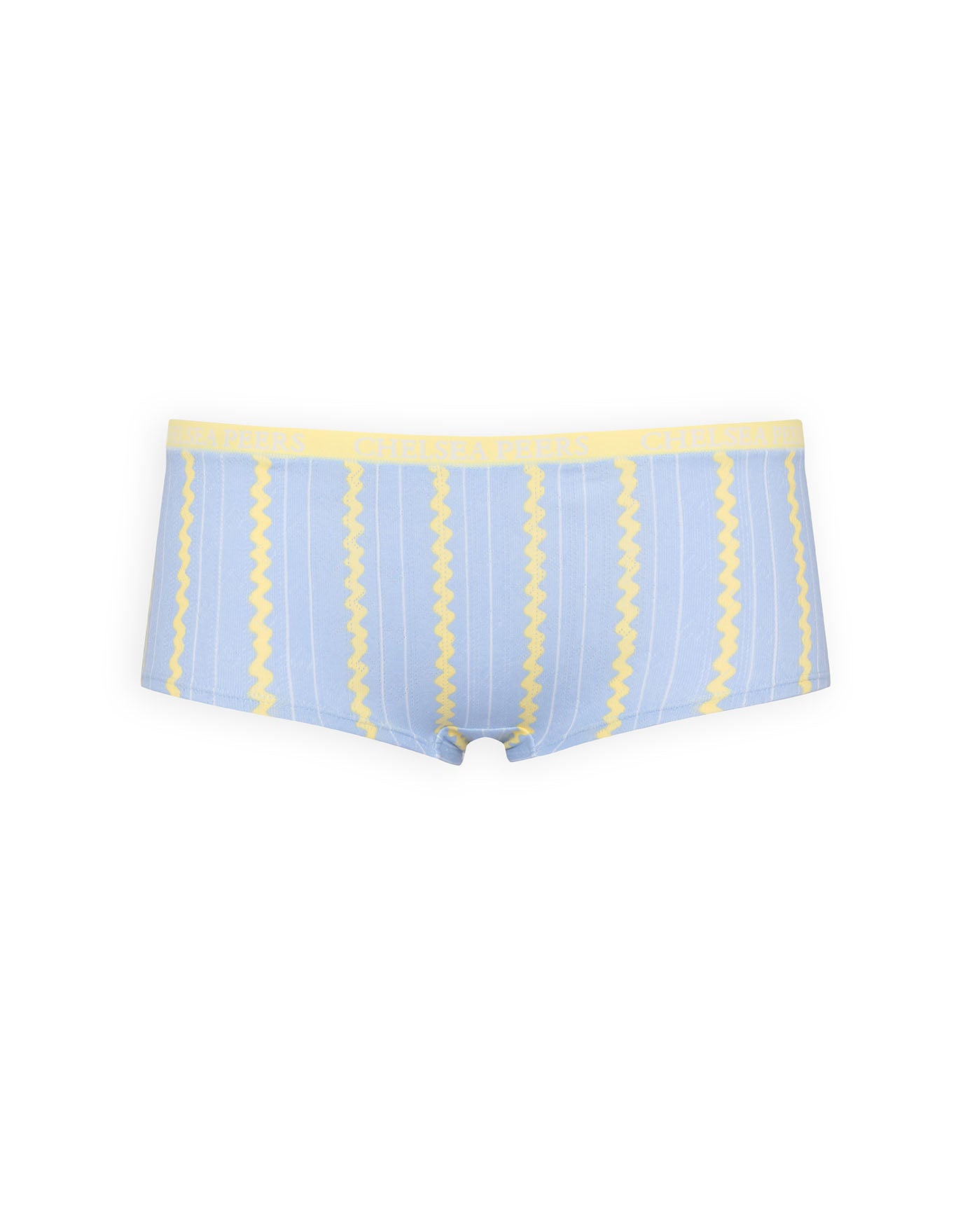 Organic Cotton Three Pack Pointelle Knicker Shorts - Yellow & Blue Mix