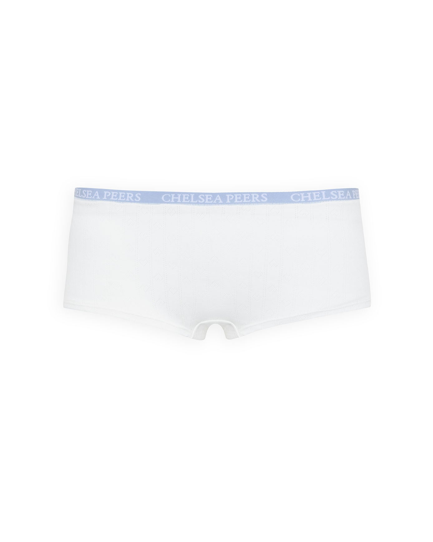 Organic Cotton Three Pack Pointelle Knicker Shorts - Blue Leopard Mix