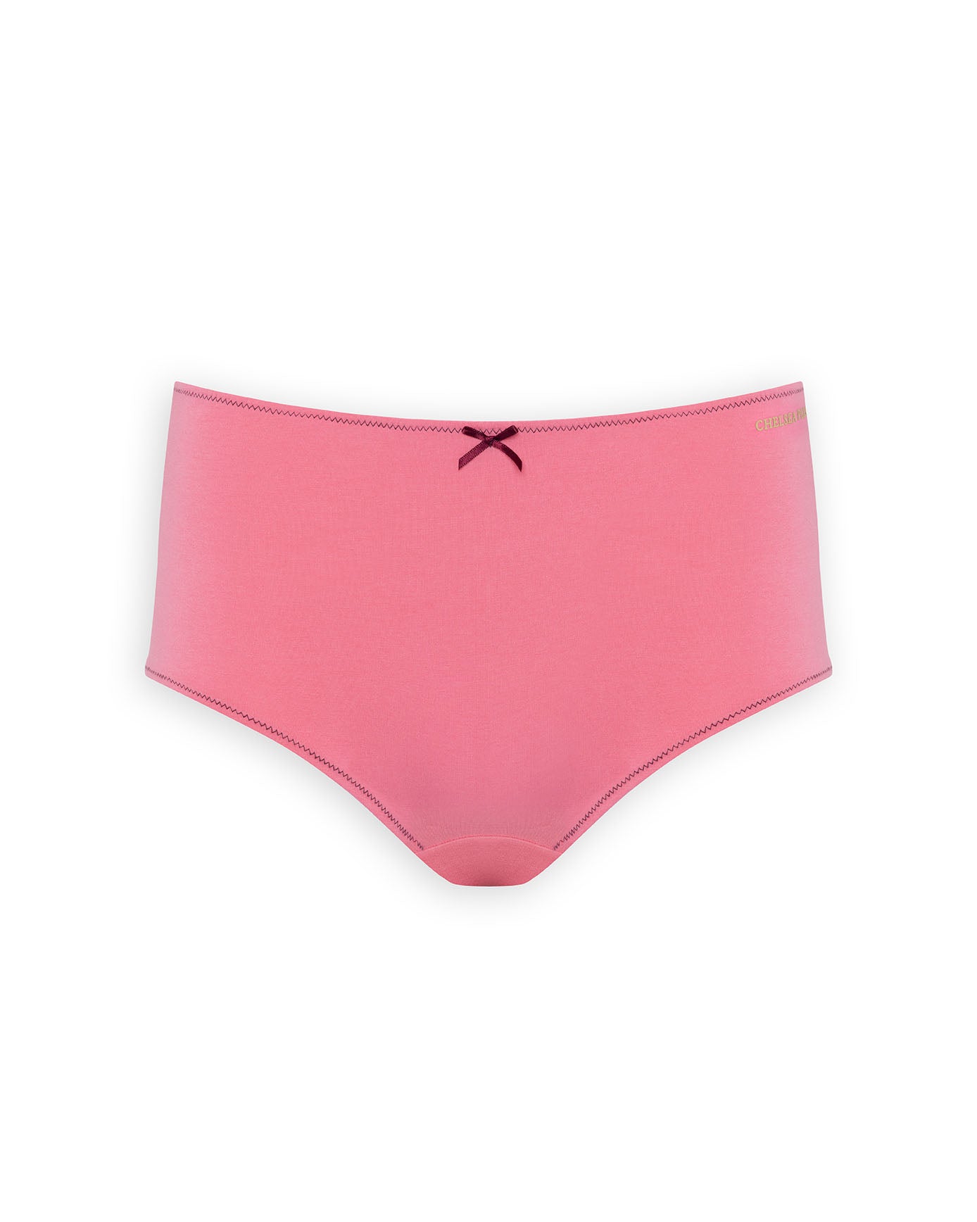 Organic Cotton Three Pack Bow Trim Knicker Shorts - Pink Gingham, Maroon Good Night Print & Pink
