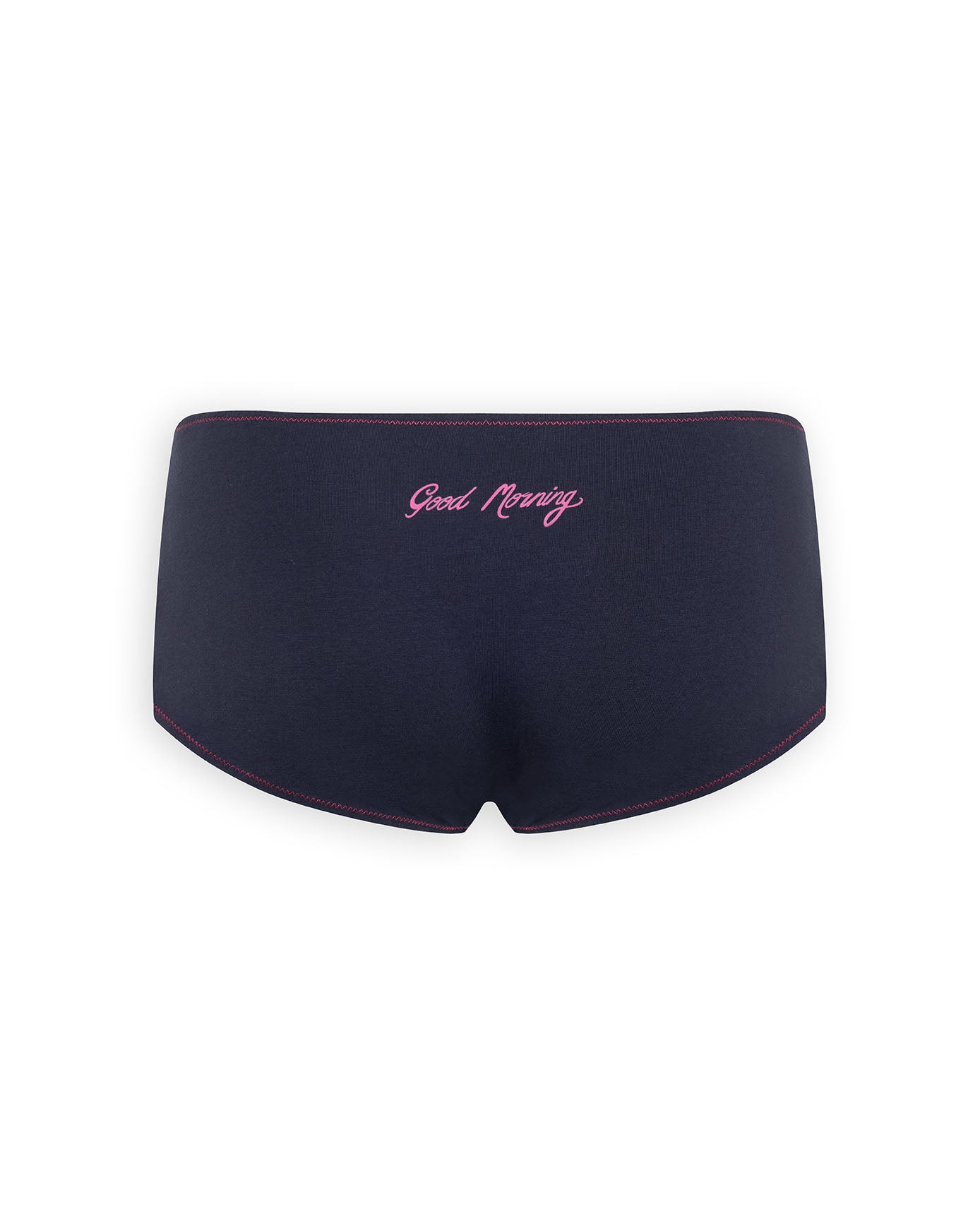 Organic Cotton Three Pack Bow Trim Knicker Shorts - Gingham, Pink & Navy 
