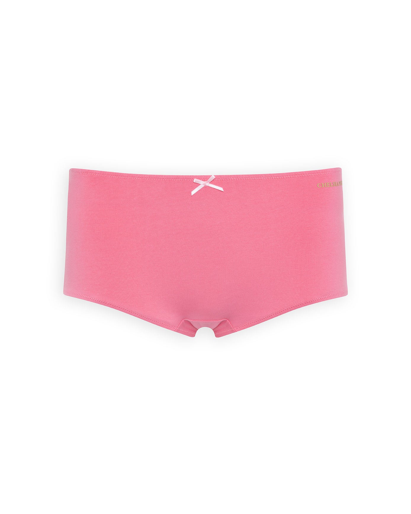 Organic Cotton Three Pack Bow Trim Knicker Shorts - Gingham, Pink & Navy 