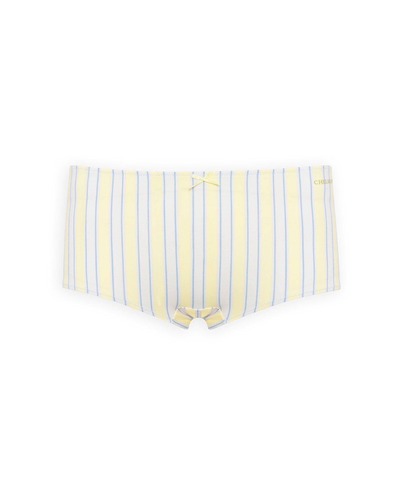 Organic Cotton Three Pack Bow Trim Knickers Shorts - Blue Mix