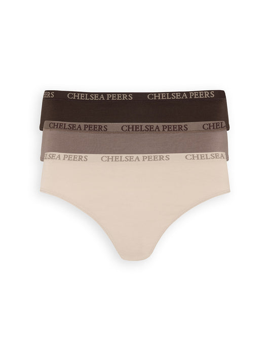 TENCEL™ Modal Three Pack Brazilian Briefs - Beige Mix