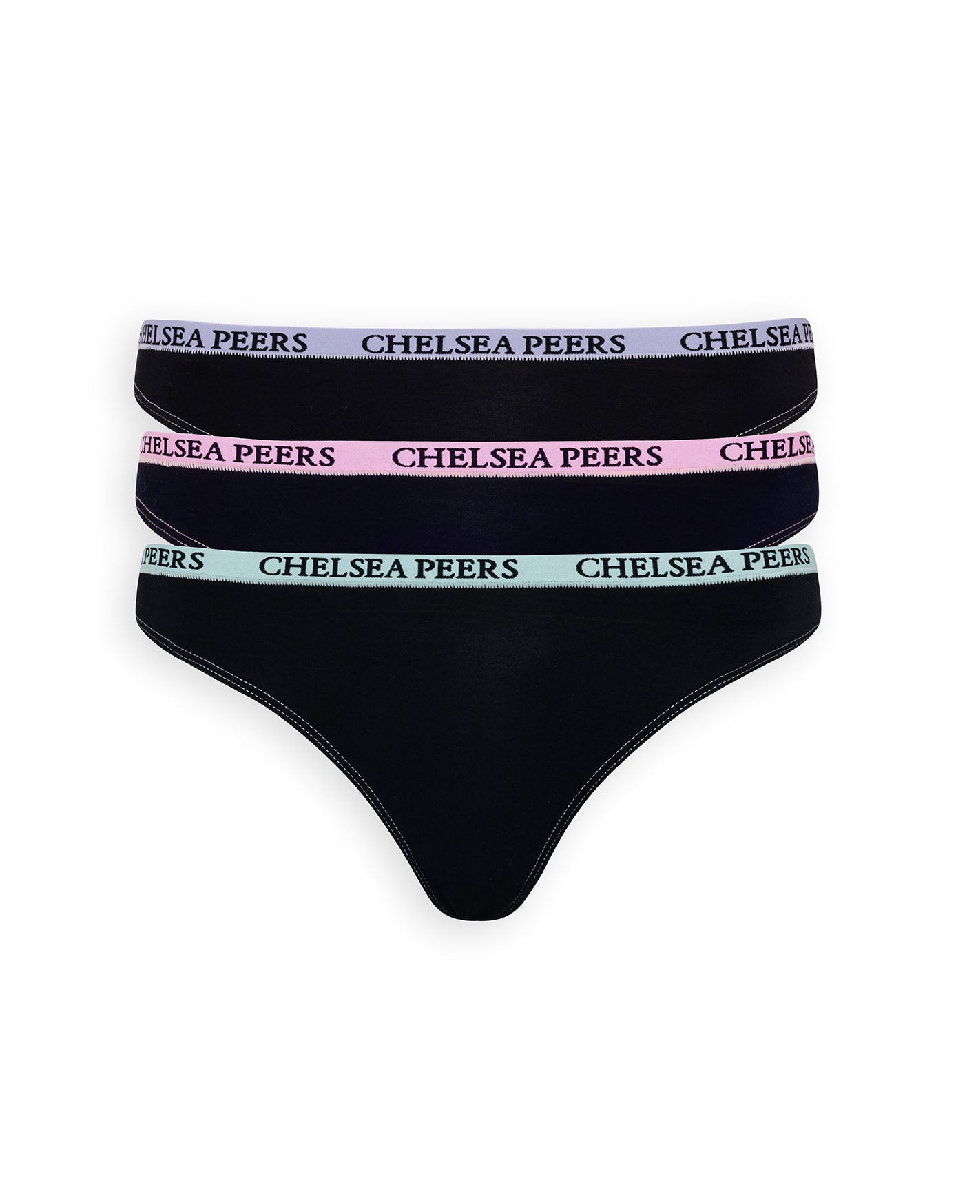 TENCEL™ Modal Three Pack Thong - Black