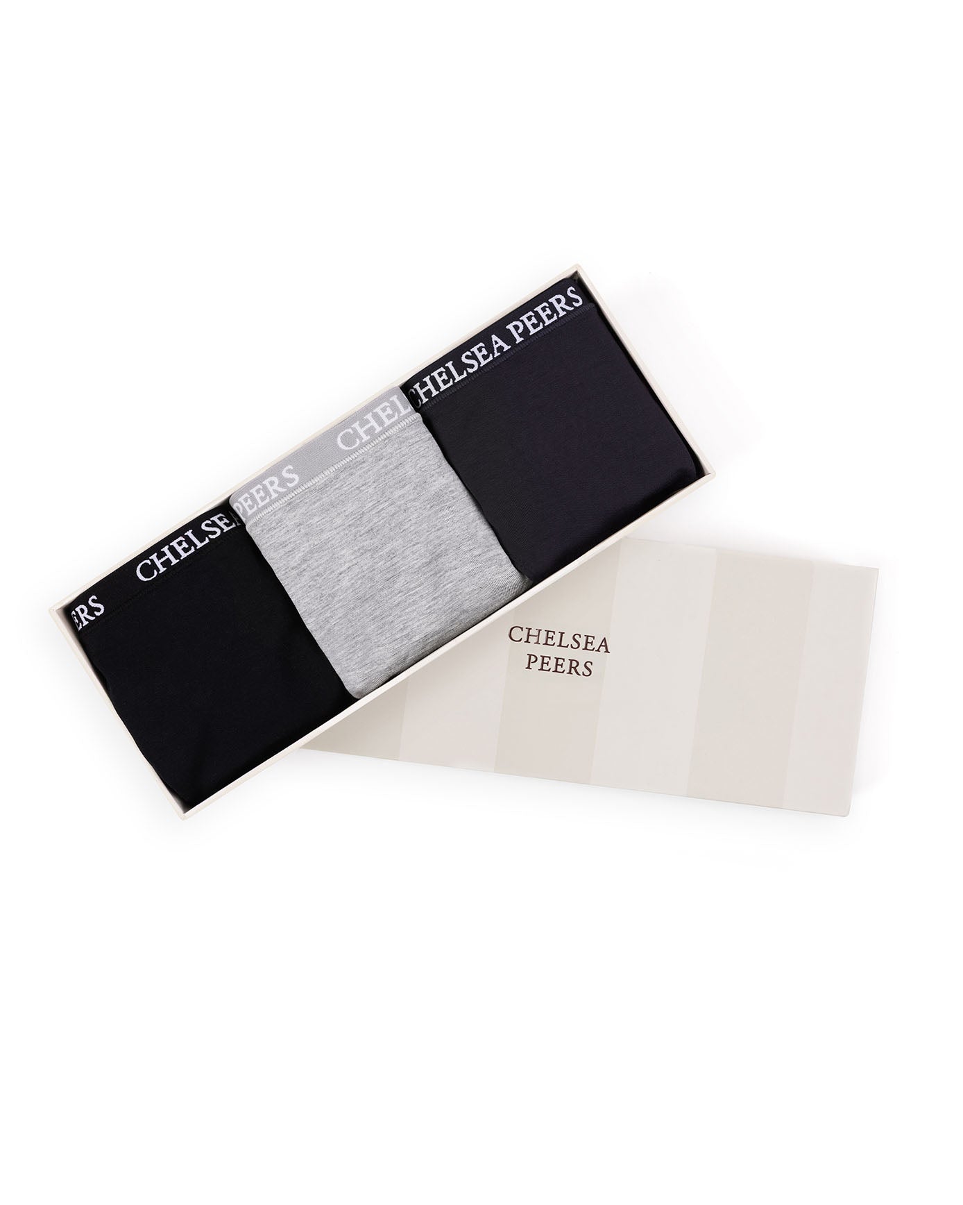 TENCEL™ Modal Three Pack Thong - Navy, Grey & Black