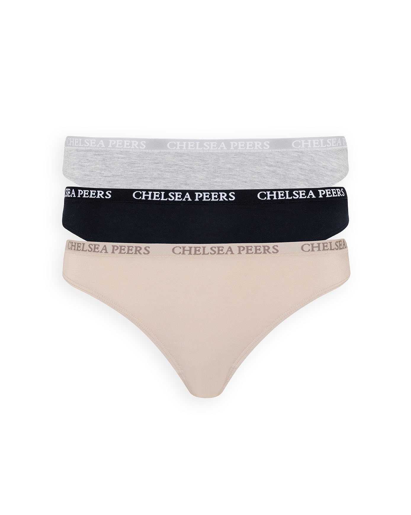 TENCEL™ Modal Three Pack Thong - Neutral Mix