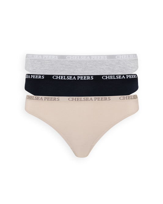 TENCEL™ Modal Three Pack Thong - Neutral Mix