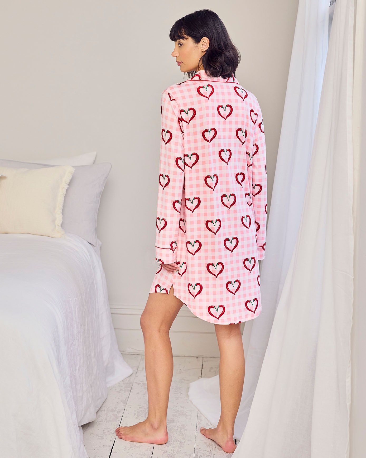 Chilli Heart Print Nightshirt
