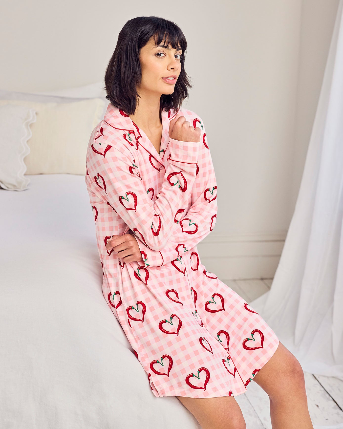 Chilli Heart Print Nightshirt