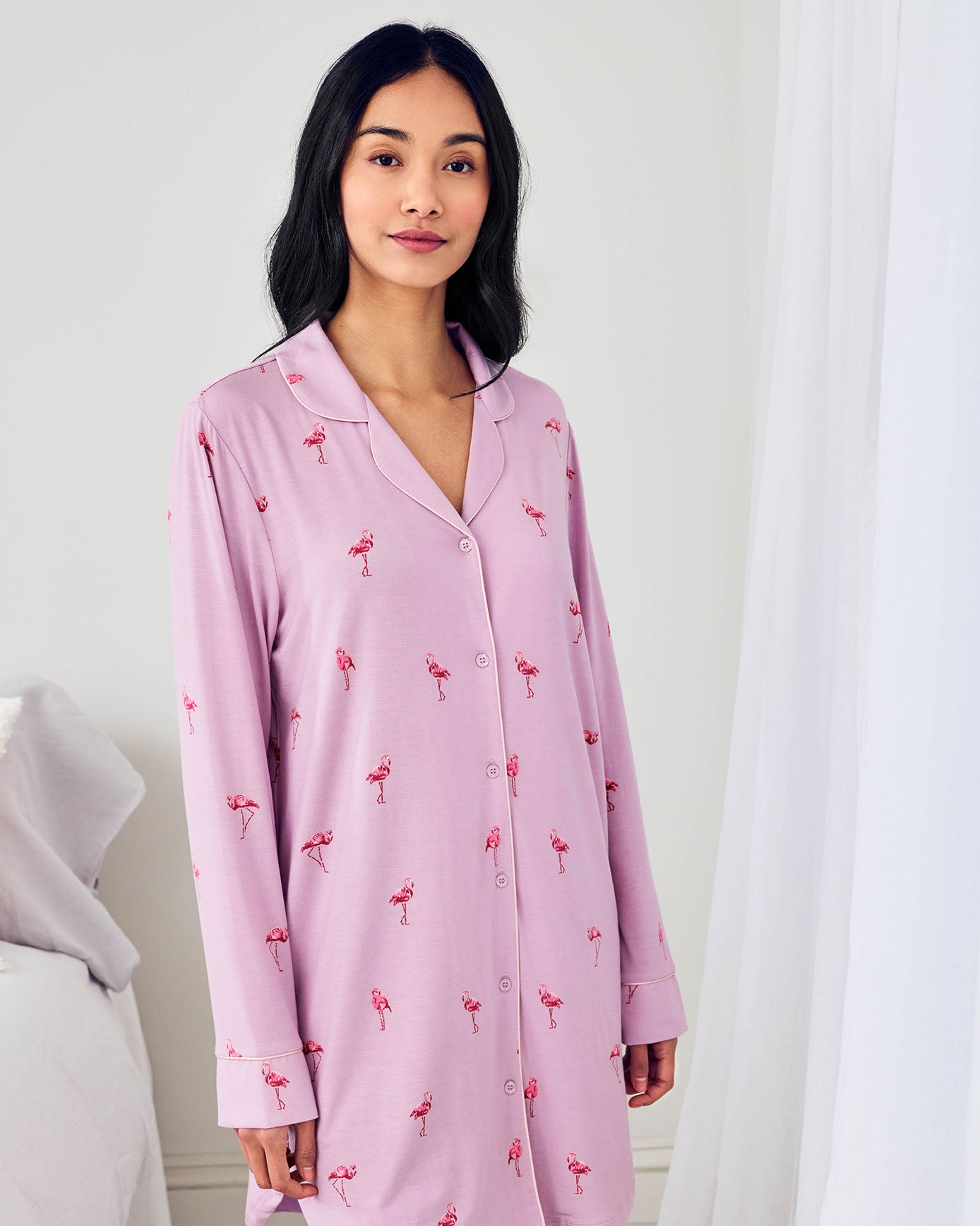 Tencel™ Modal Flamingo Print Nightshirt