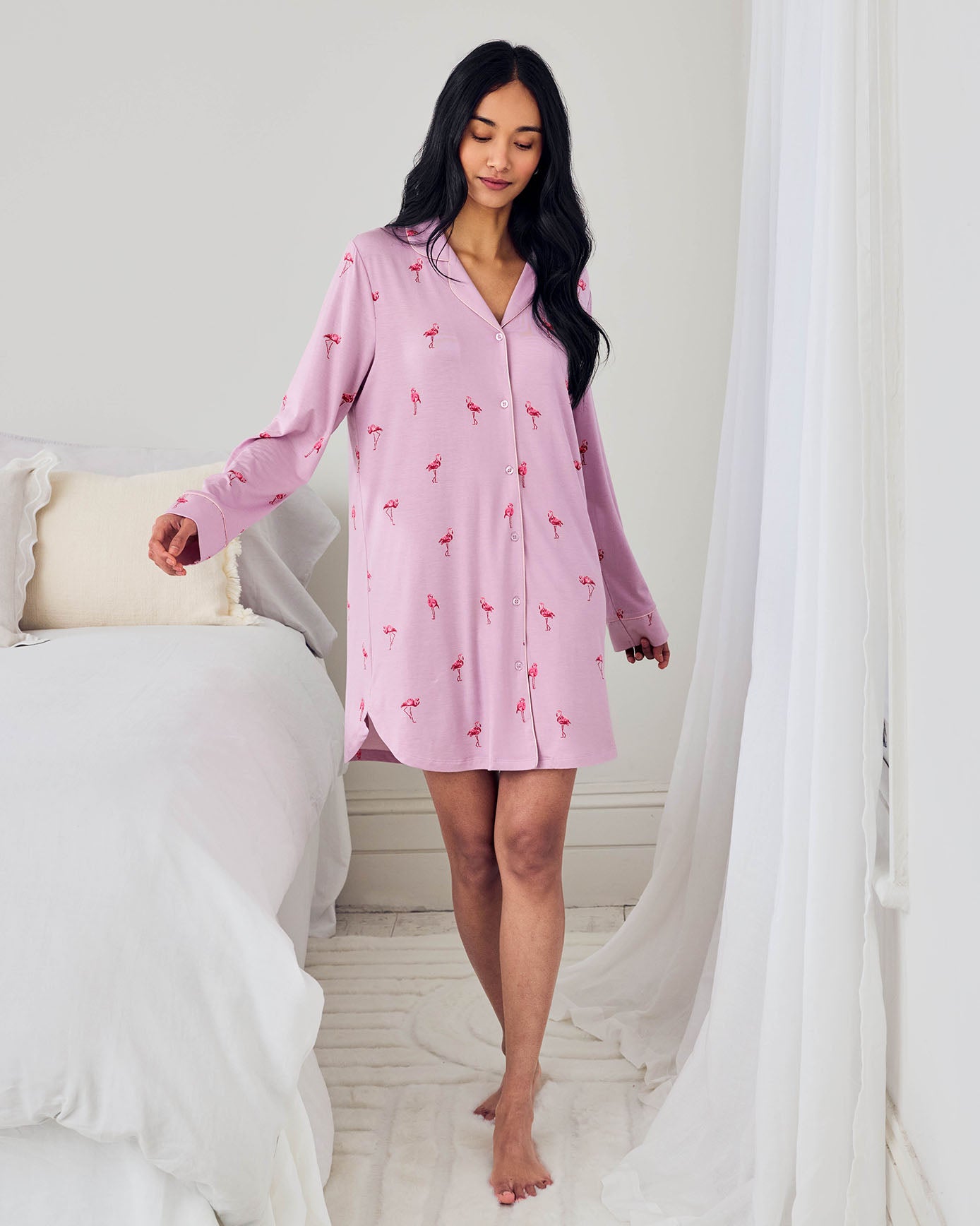 Tencel™ Modal Flamingo Print Nightshirt