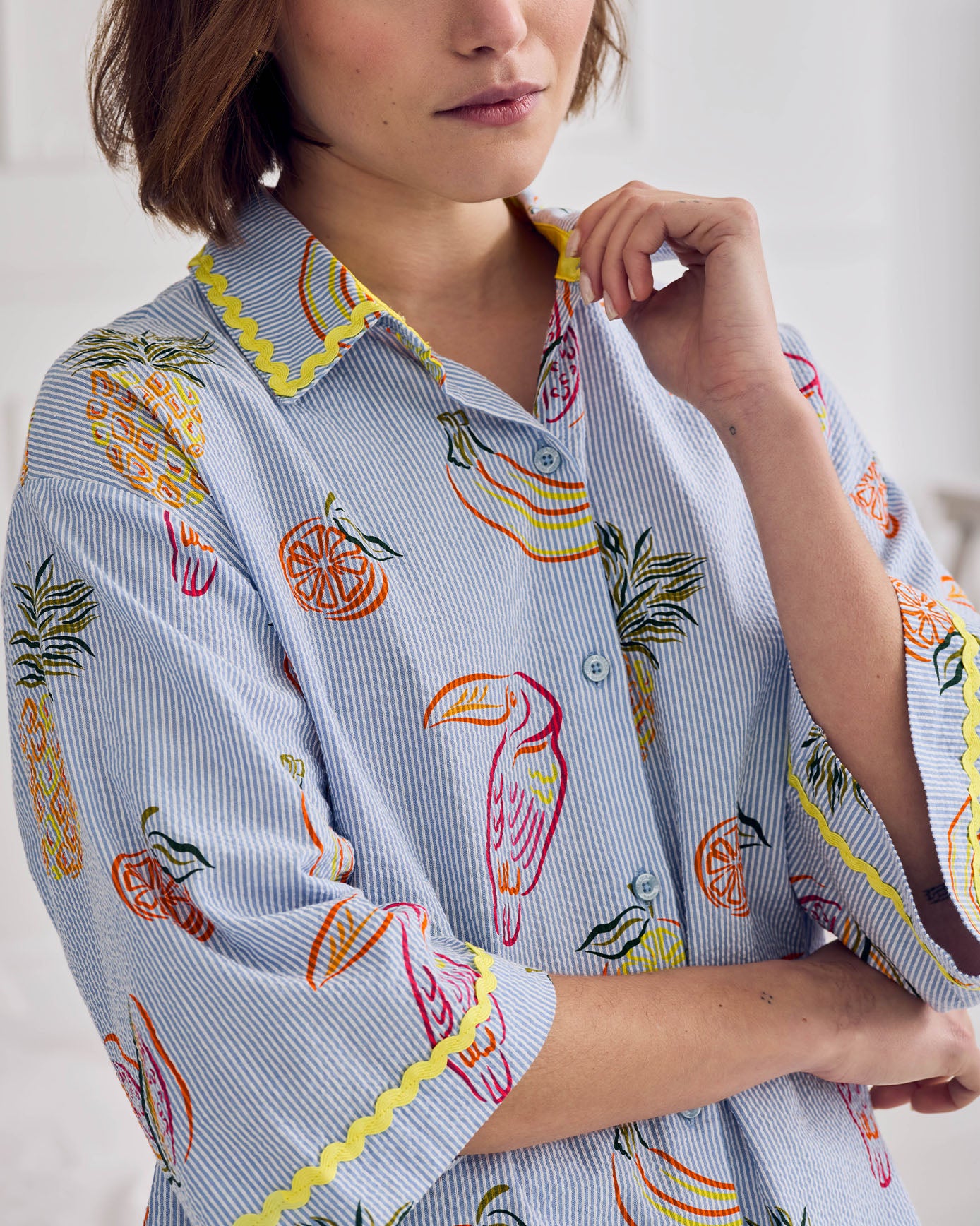 Organic Cotton Toucan & Fruit Print Short Pyjama Set