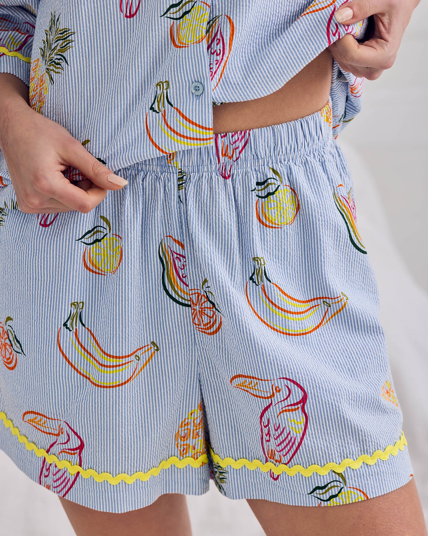 Organic Cotton Toucan & Fruit Print Short Pyjama Set