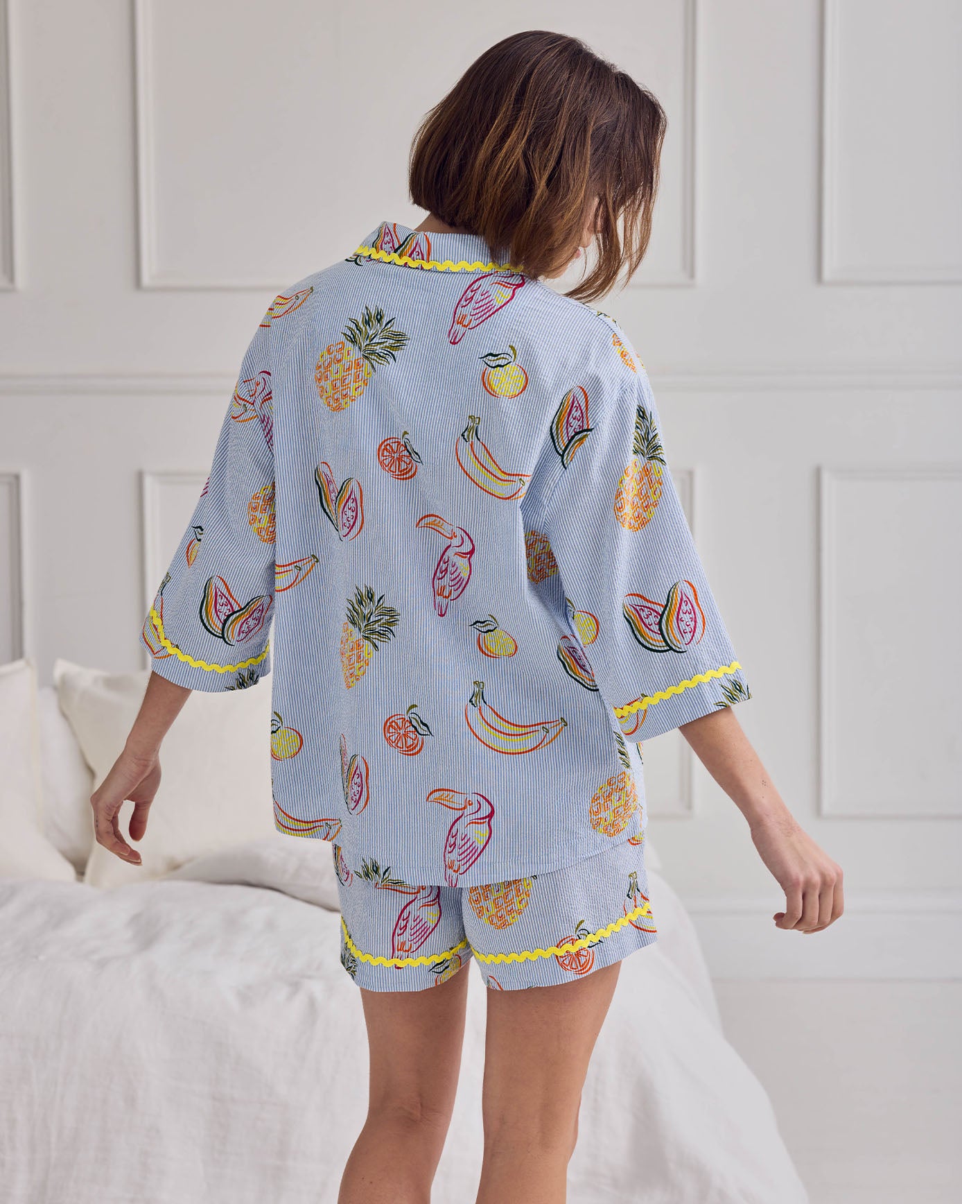 Organic Cotton Toucan & Fruit Print Short Pyjama Set