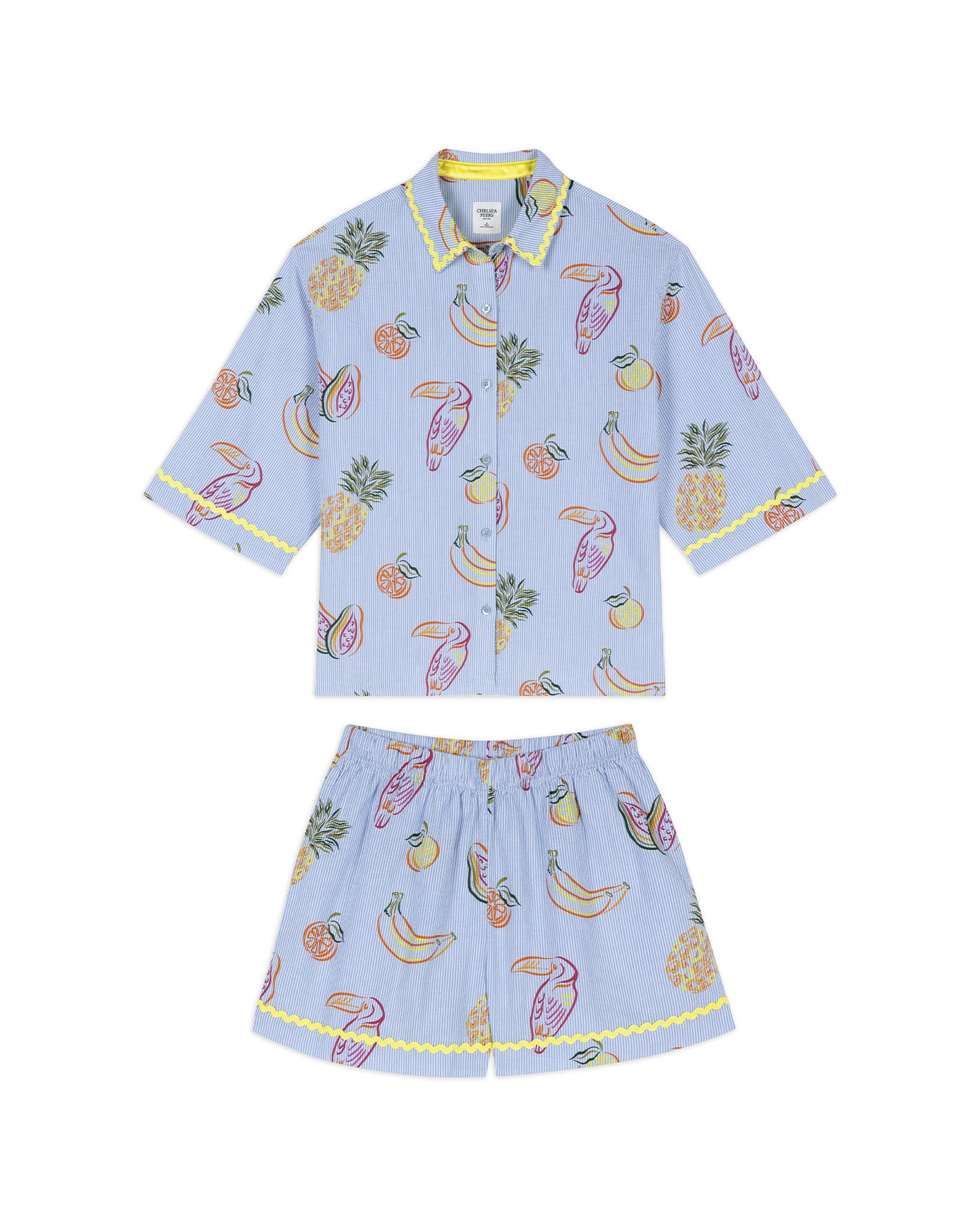 Organic Cotton Toucan & Fruit Print Short Pyjama Set