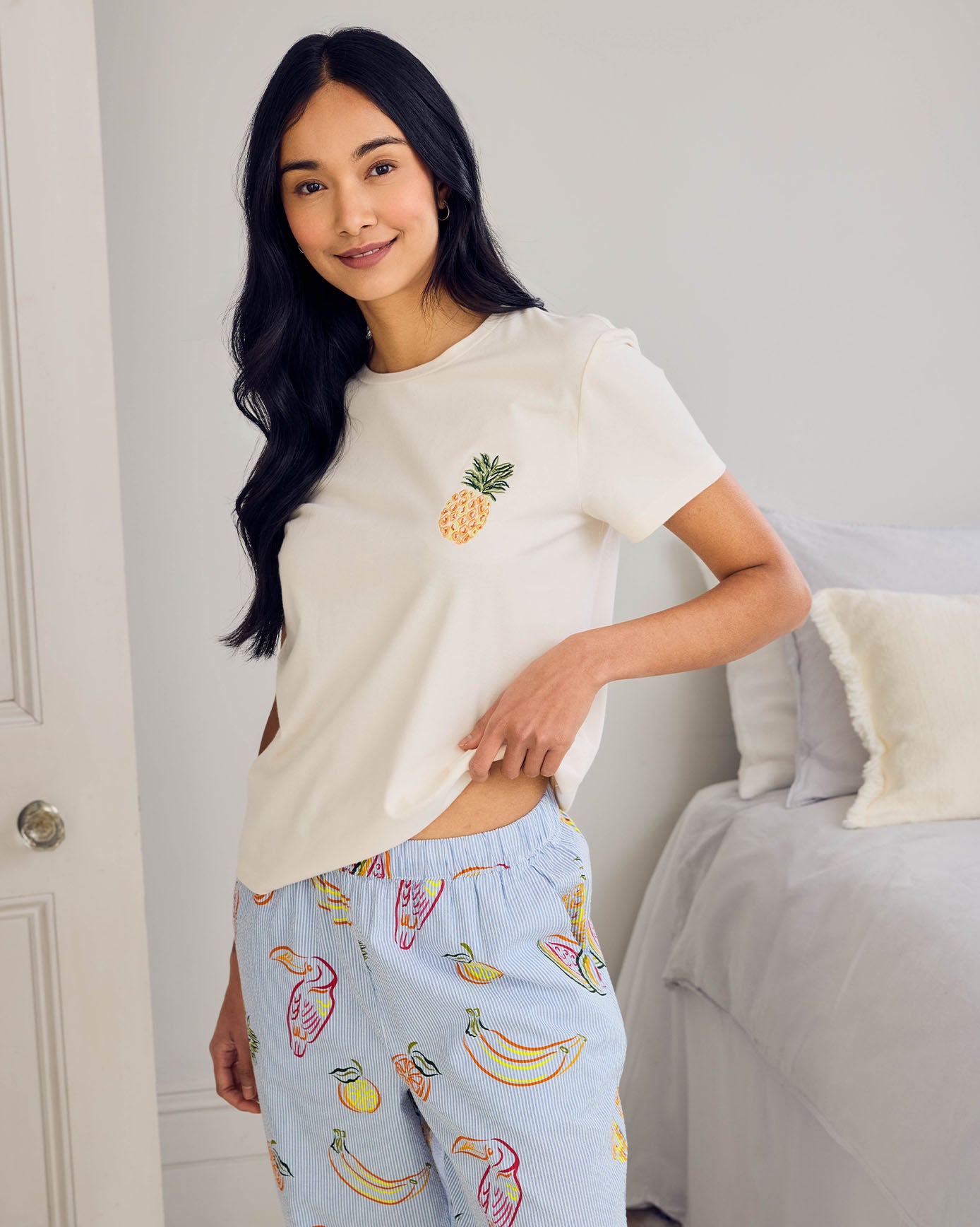 Organic Cotton Toucan & Fruit Print Long Pyjama Set