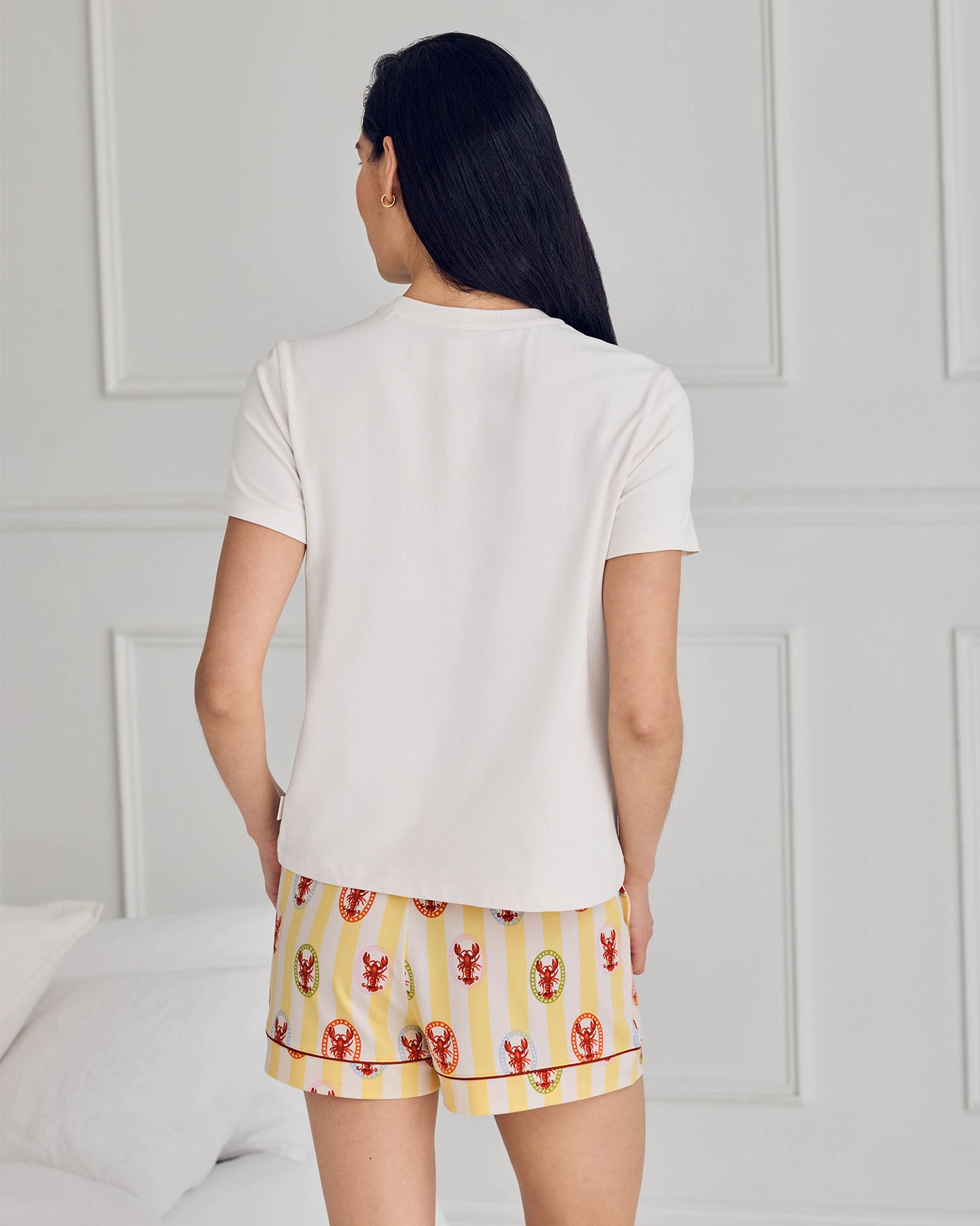 Lobster Stripe Graphic Tee Short Pyjama Set