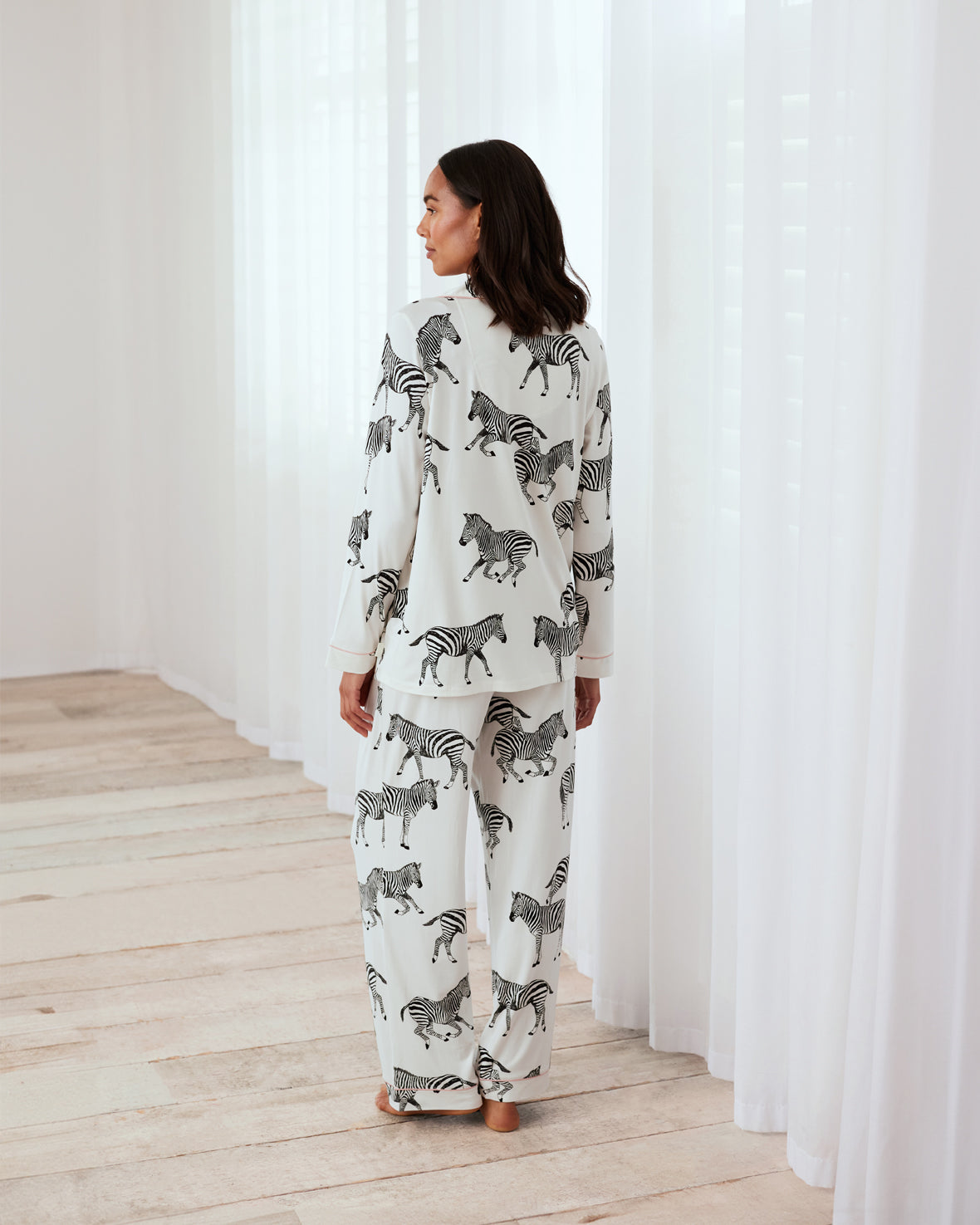 Maternity Zebra Print Long Pyjama Set