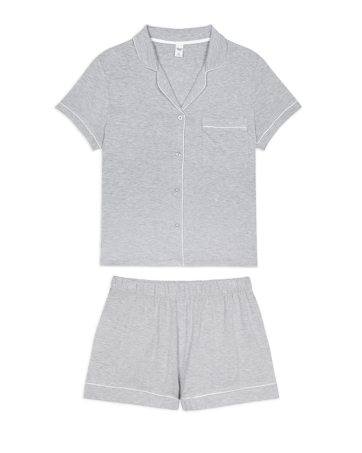 TENCEL™ Modal Short Button Up Pyjama Set - Grey