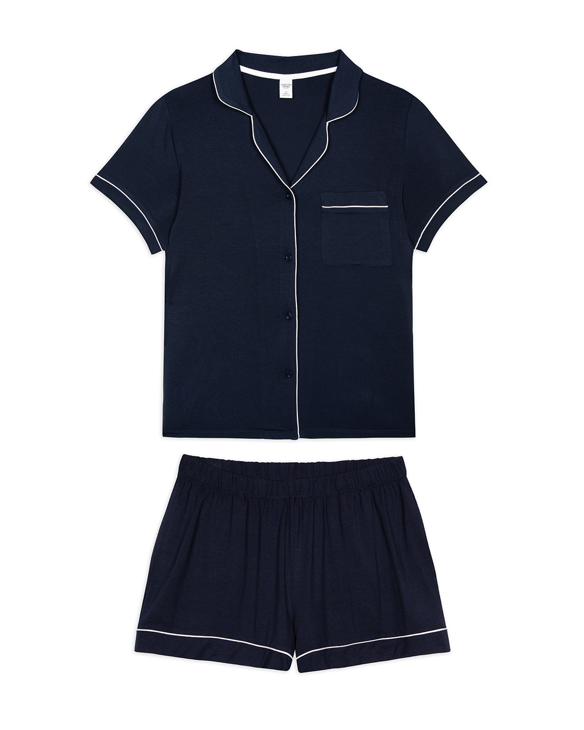 TENCEL™ Modal Short Button Up Pyjama Set - Navy