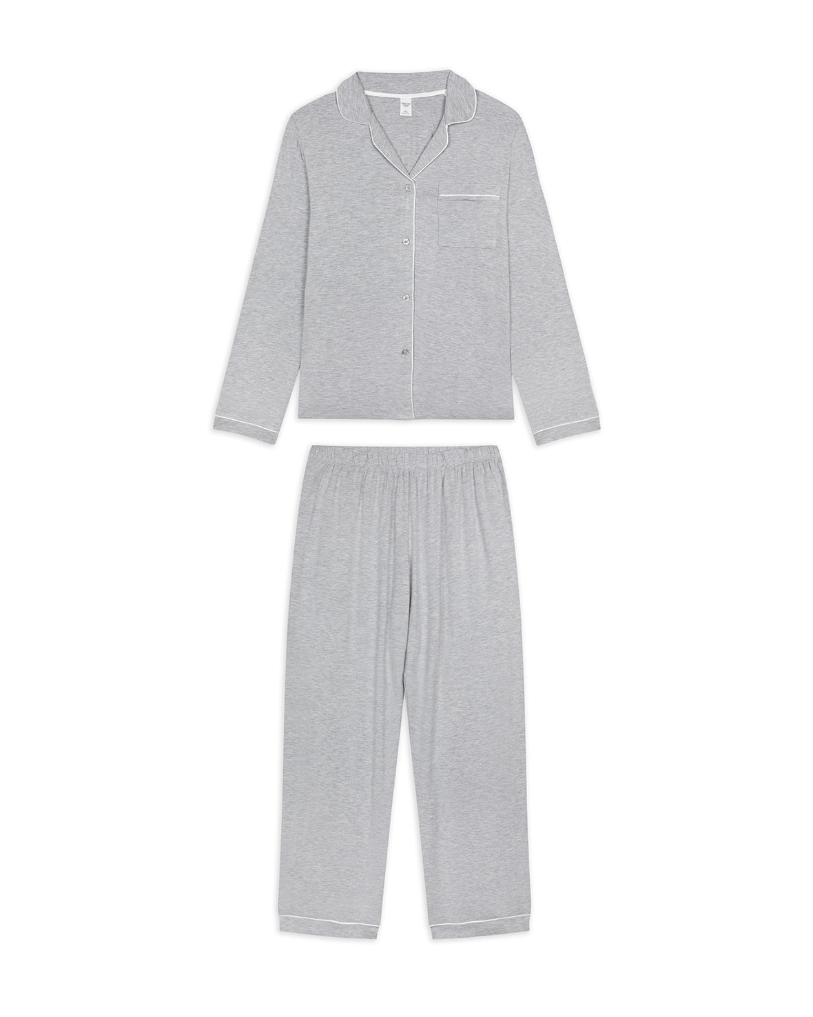 TENCEL™ Modal Long Button Up Pyjama Set - Grey