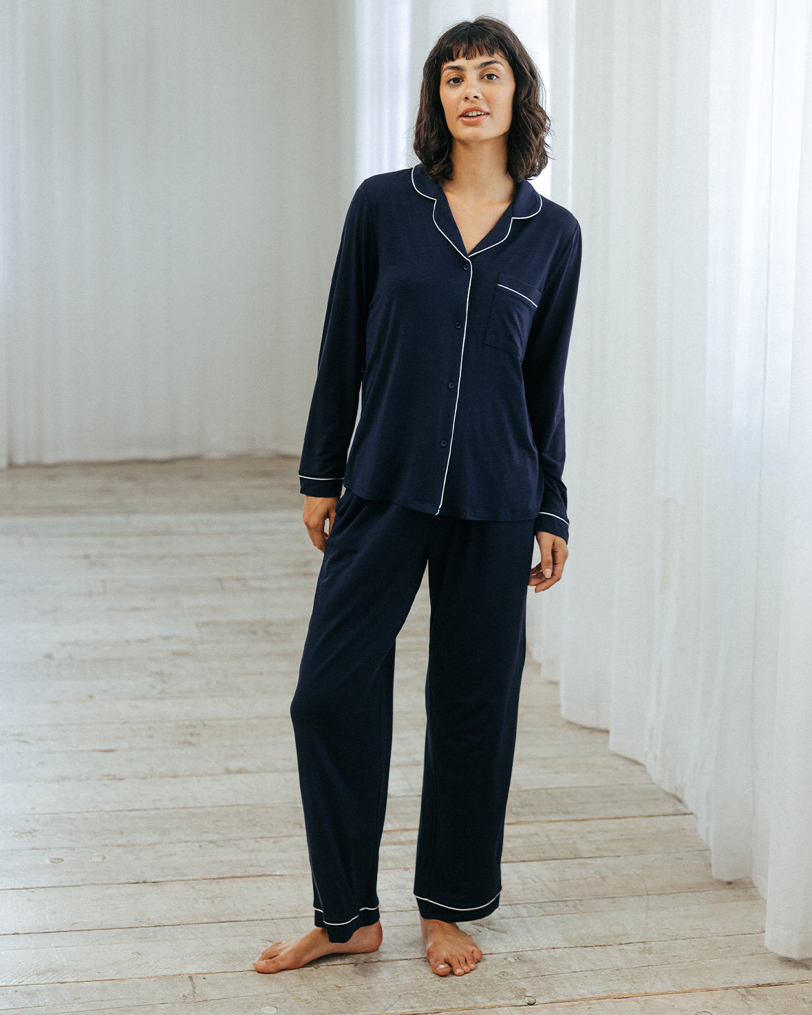 TENCEL™ Modal Long Button Up Pyjama Set