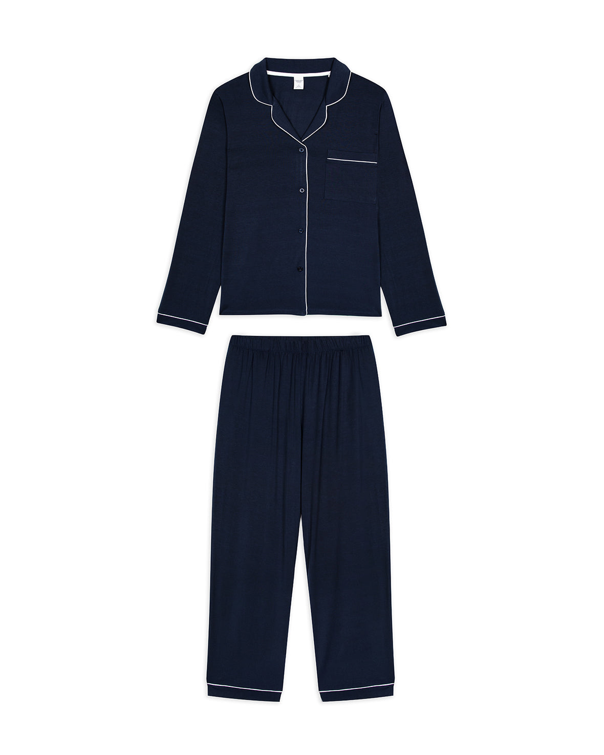 TENCEL™ Modal Long Button Up Pyjama Set - Navy