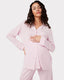Maternity Pink Modal Button Up Long Pyjama Set