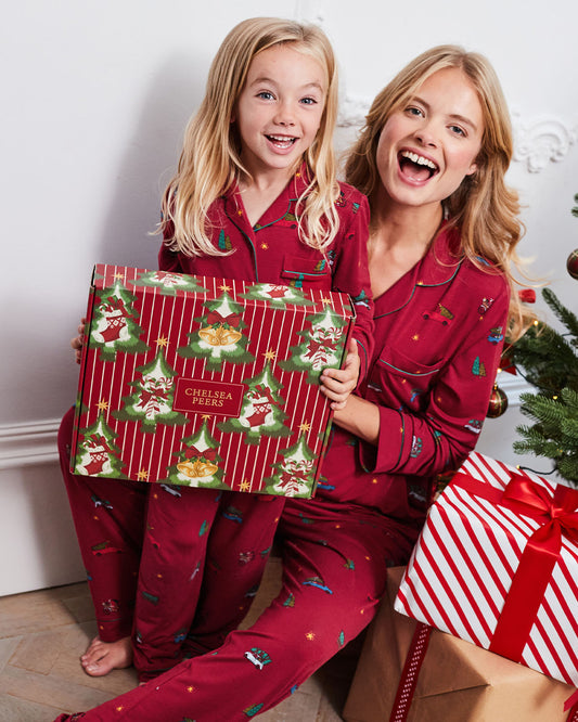 Christmas Tree Car Print Matching Family Pyjamas