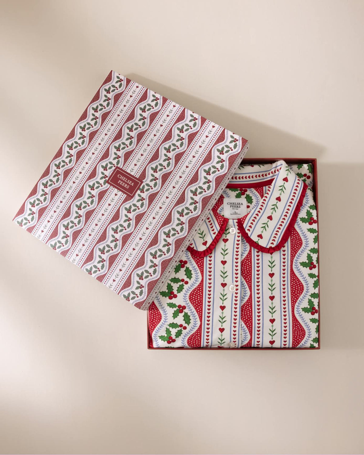 Garland Holly Stripe Print Luxury Gift Box