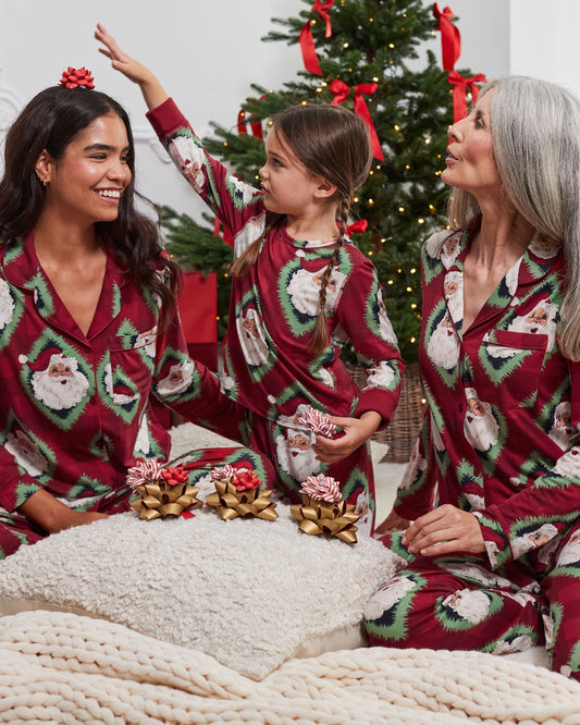 Christmas Jolly Santa Print Matching Family Pyjamas