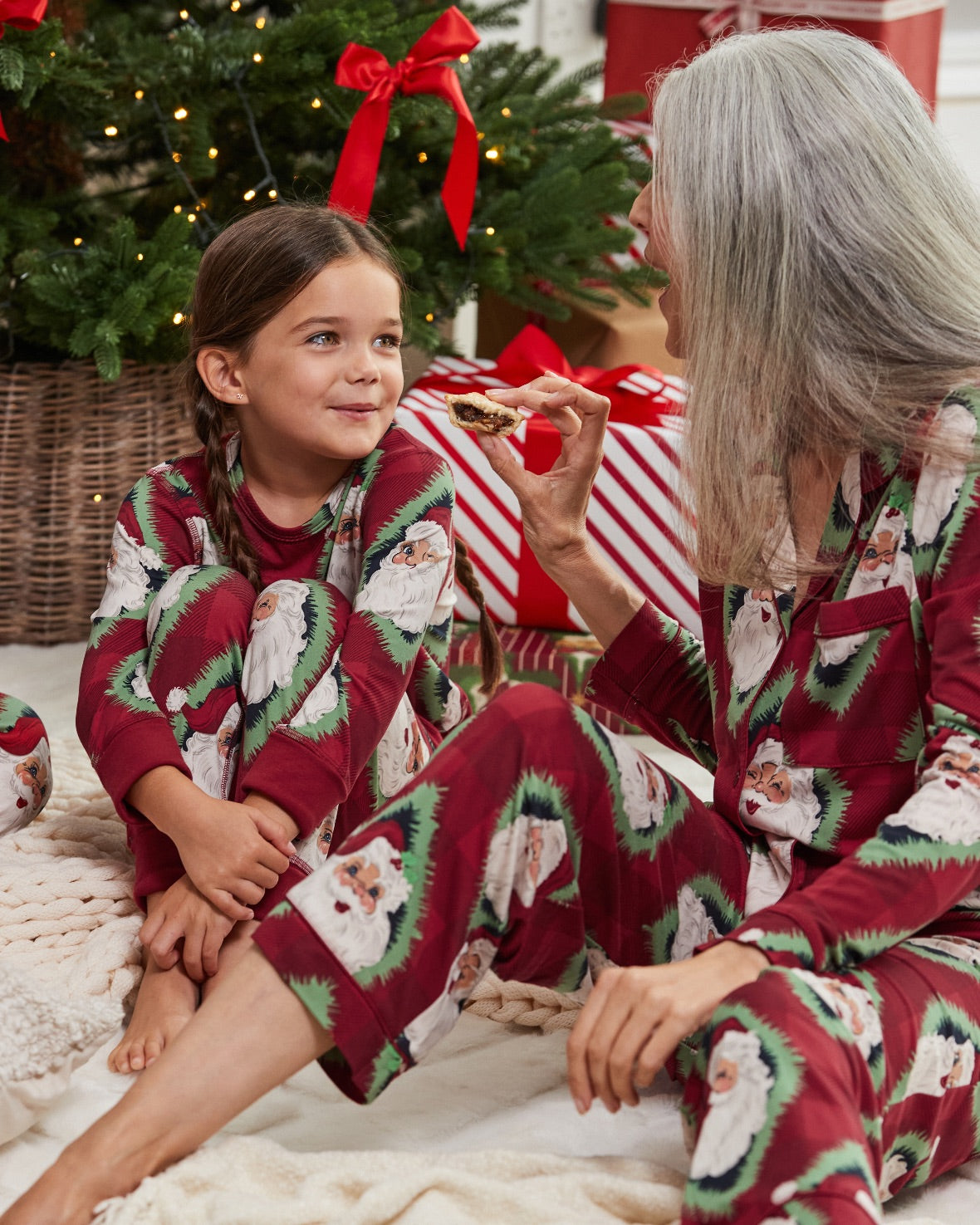 Christmas Jolly Santa Print Matching Family Pyjamas