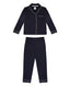 Kids' Navy Modal Button Up Long Pyjama Set