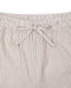Cotton Stripe Shorts - Beige & White
